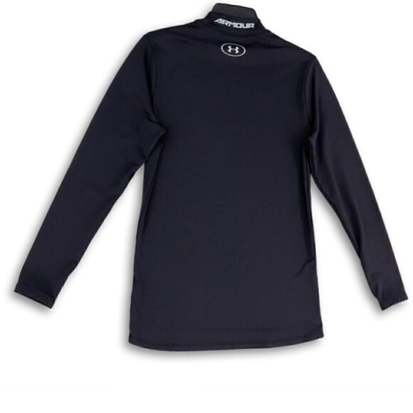Under ArmourUnder ArmourMens Black Mock Neck Long Sleeve Pullover Athletic Small - Picture 2 of 2